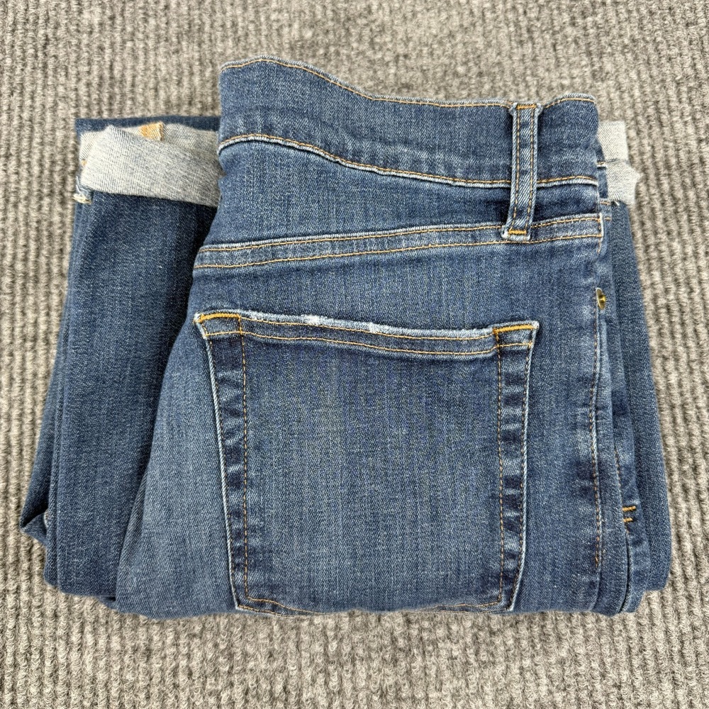 Frame Jeans Women's 29 Aspire Raw After Crop Wide‎ Leg High Rise Blue Denim